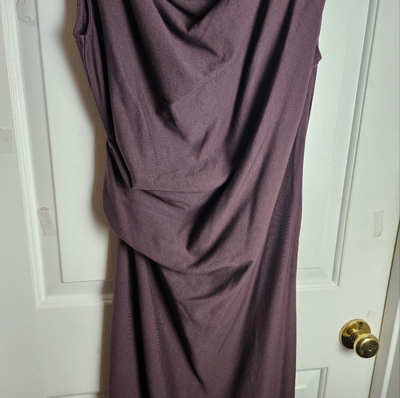 G.I.L.I. (Got It Love It) Women Wine Runched Slimming Dress Size 14 - Picture 3 of 12